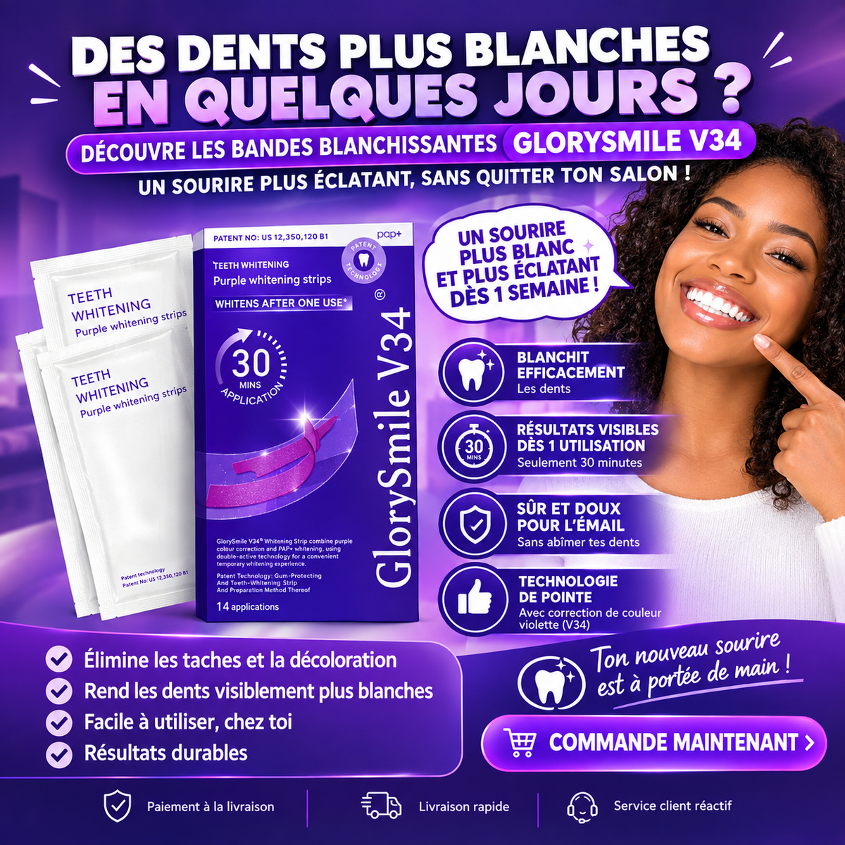 Le correcteur de teinte violet pour un sourire plus éclatant en 30 minutes